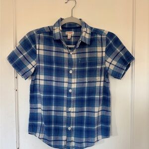 Cat & Jack Blue Plaid Button Down Shirt